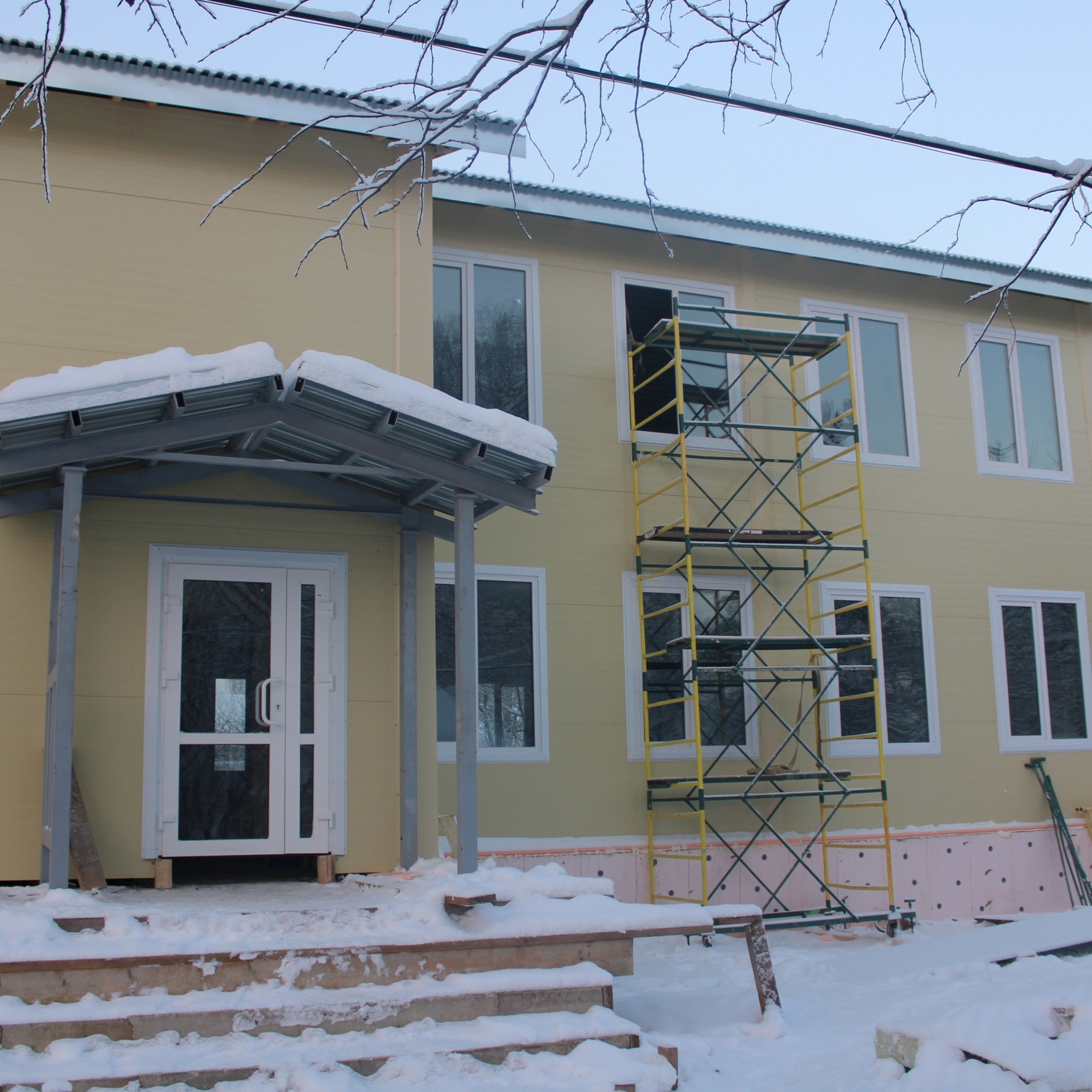 В школе села Сметанино продолжаются строительные работы.